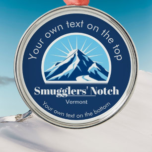 Smugglers' Notch Vermont ski resort medal Metal Ornament