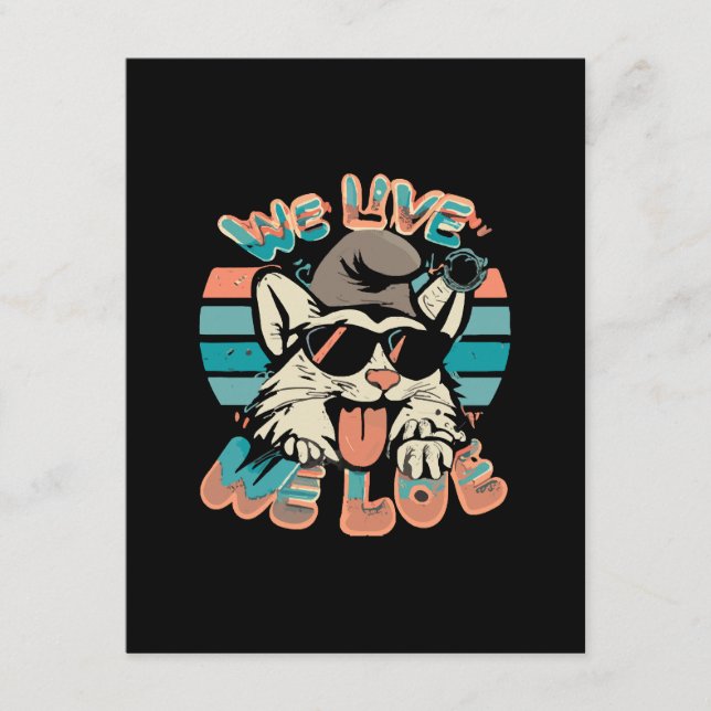 Smurf Cat - We Live We Love  Enclosure Card (Front)