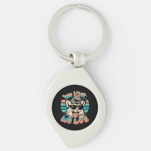 Smurf Cat - We Live We Love  Keychain