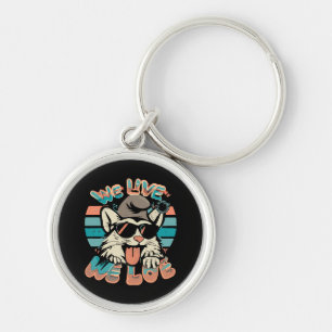 Smurf Cat - We Live We Love  Keychain