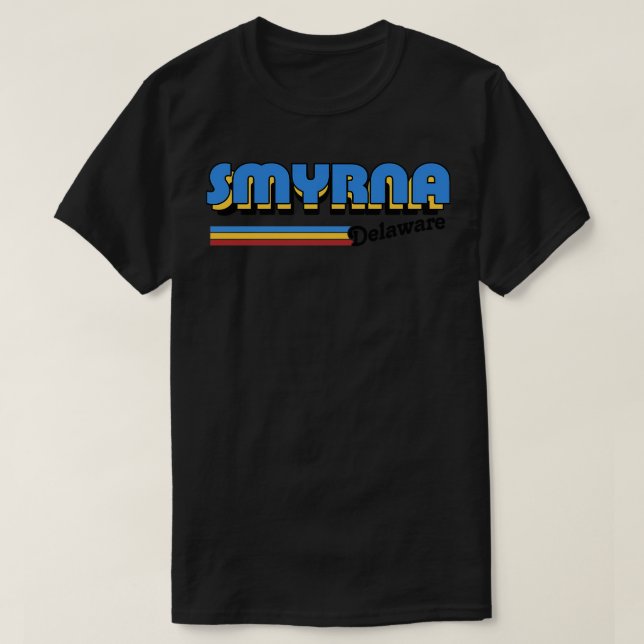 Smyrna Delaware Retro Styled Design T-Shirt (Design Front)