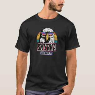 Smyrna Delaware USA America Flag Men Women Kids Ba T-Shirt