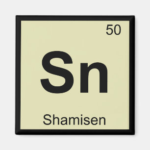 Sn - Shamisen Music Chemistry Periodic Table Magnet