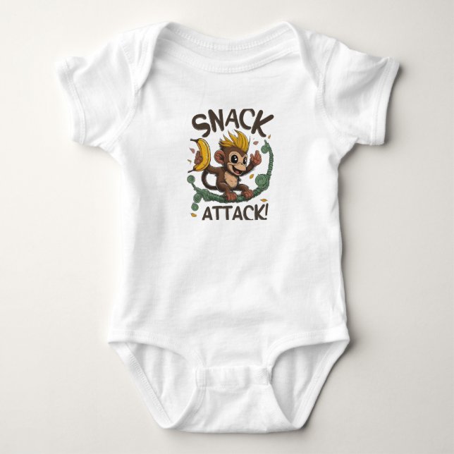 Snack Attack Baby Bodysuit (Front)