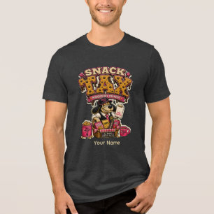 Snack Attack Hungry Mode Personalized Funny Food Tri-Blend Shirt
