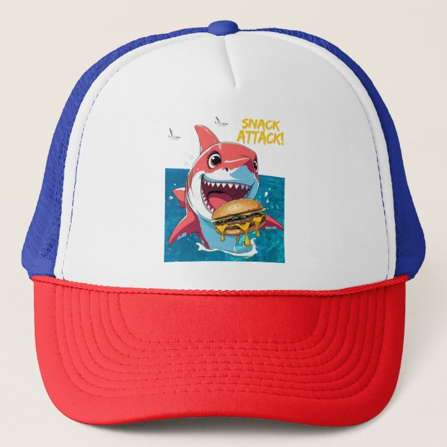 Snack Attack Shark – Summer Hat (Front)