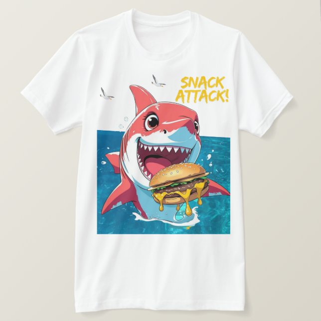 Snack Attack Shark T-Shirt (Design Front)