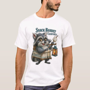 Snack Bandit Campout Funny Raccoon Camping T-Shirt