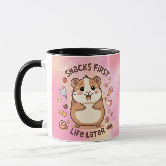 Snack First, Life Later Mug – Funny Snack Lover  (Gauche)
