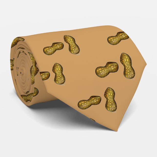 Snack Food Ballpark Peanuts Nut Nutty Foodie Tie (Rolled)