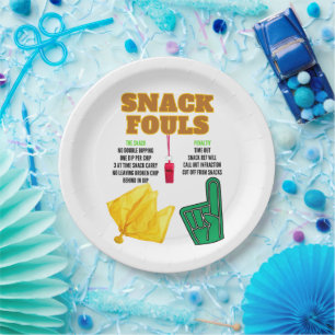 Snack Fouls for Party Goers Paper Plate