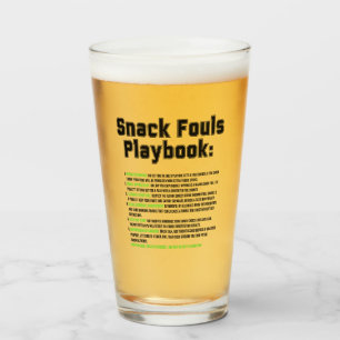 Snack Fouls Playbook Glass