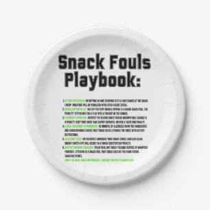 Snack Fouls Playbook Paper Plate