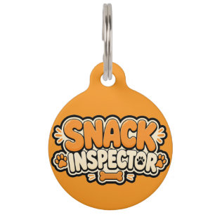 Snack Inspector Funny Dog Tag