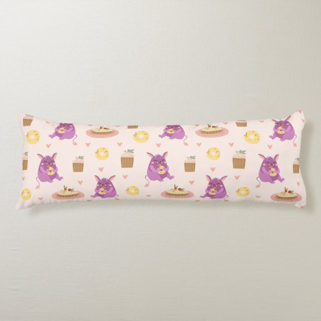 Snack Monsters  Body Pillow (Front)