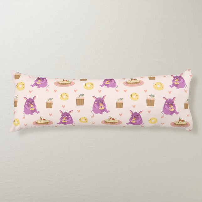 Snack Monsters  Body Pillow (Front)