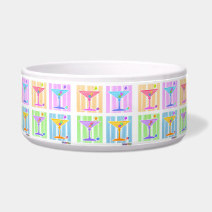 SNACK or PET BOWLS Small & Large - PASTEL MARTINIS