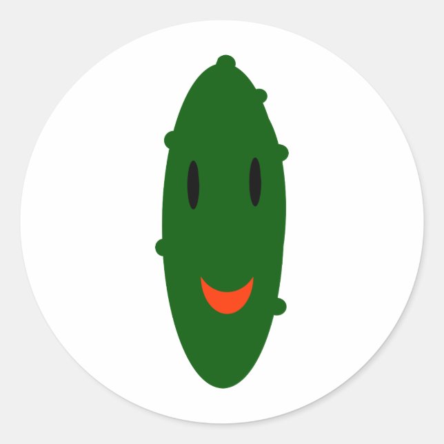 Snack Pickle Classic Round Sticker (Front)