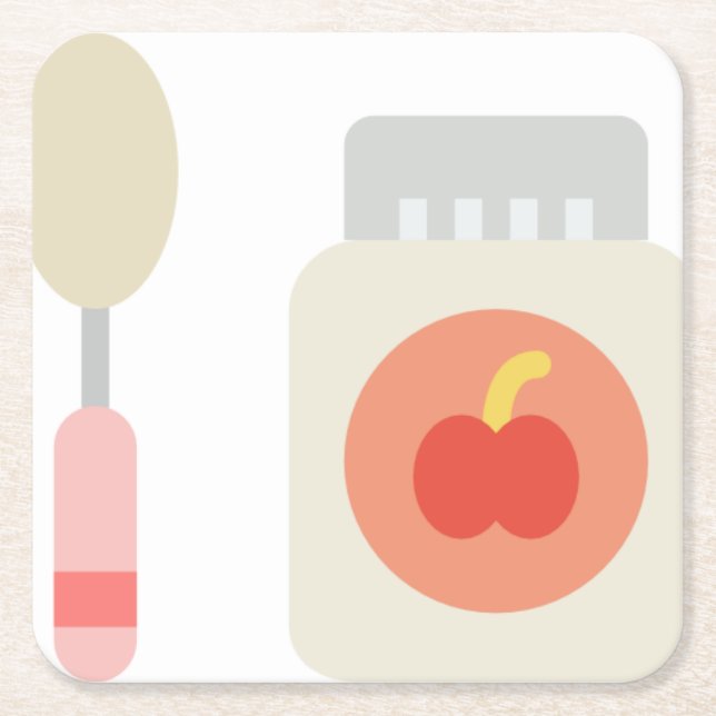 snack square paper coaster (Front)