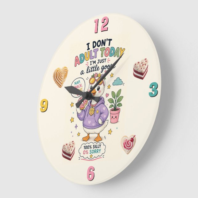 Snack Time 24/7 Large Clock (Angle)