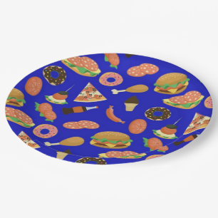 Snack Time Blue Picnic Paper Plates