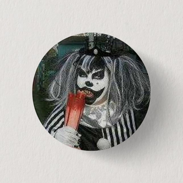 Snack time with Taffy the Klown 1 Inch Round Button (Front)