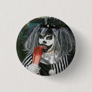 Snack time with Taffy the Klown 1 Inch Round Button