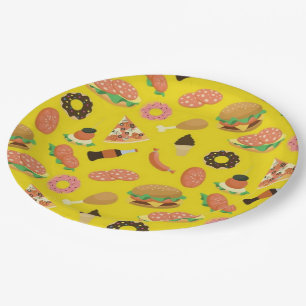 Snack Time Yellow Picnic Paper Plates