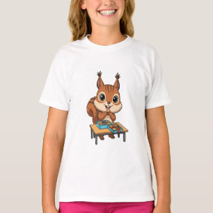 Snacking Squirrel Table Treats Kids T-Shirt