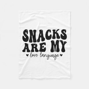 Snacks Are My Love Language Valentine Day Kids Boy Fleece Blanket