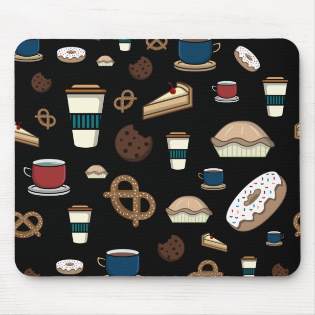 Snacks Pattern Mouse Pad (Front)