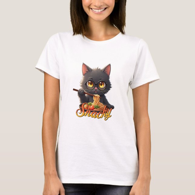 Snacky Cat T-Shirt (Front)