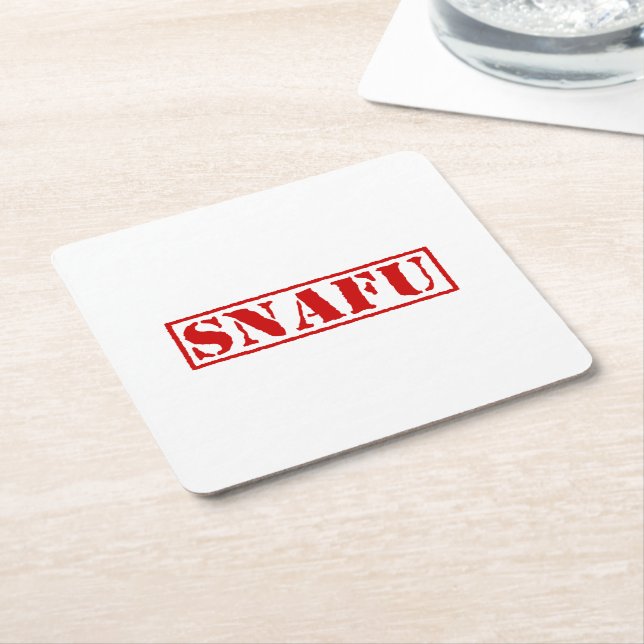 SNAFU SQUARE PAPER COASTER (Angled)