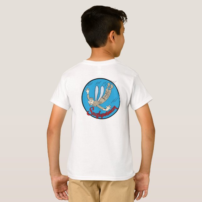 Snafuperman P-38 Lightning Cartoon Noseart T-Shirt (Back Full)