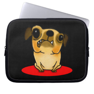 Snaggle Tooth Pug Laptop Sleeve