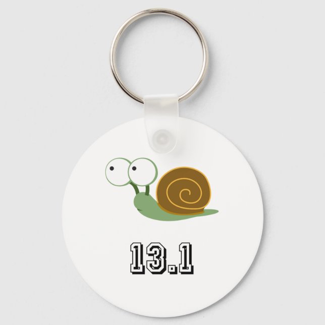 Snail 13.1 (half marathon) keychain (Front)