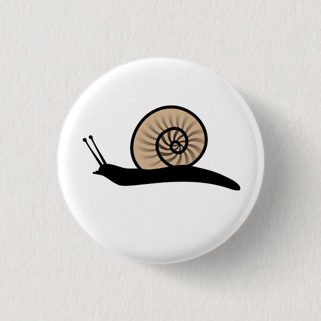 Snail 1 Inch Round Button (Front)