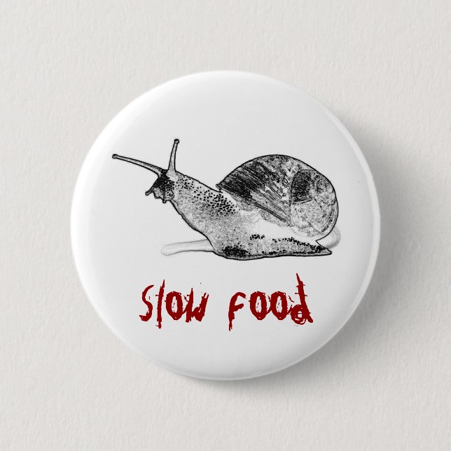 snail 2 inch round button (Front)