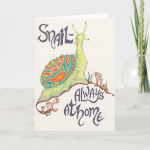 Snail-always at home notecard