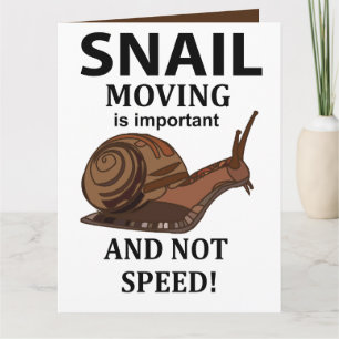 Snail Animal Quote Typography Snail Card