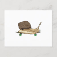 Snail as Skater with Skateboard