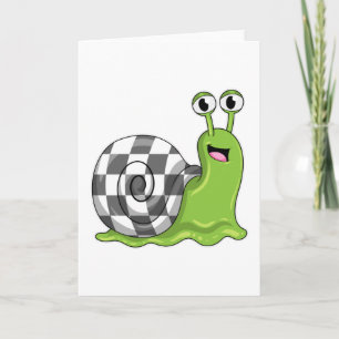 Snail at Chess with Chessboard Card