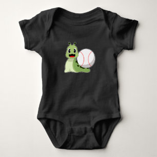 Snail Baseball Baseball bat Baby Bodysuit
