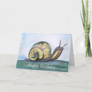 Snail birthday card (a241)