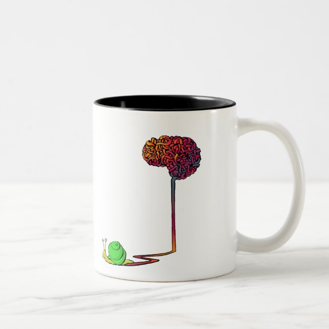 snail brain Two-Tone coffee mug (Right)