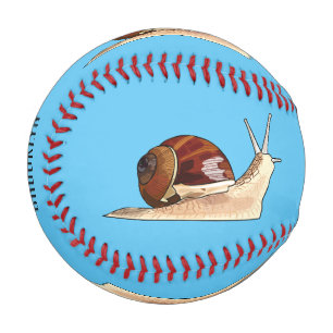 Snail cartoon illustration baseball