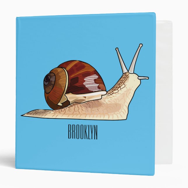 Snail cartoon illustration binder (Front/Inside)