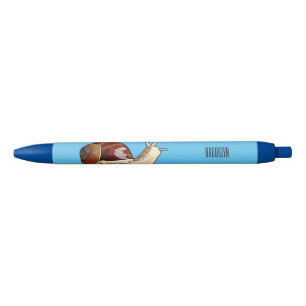 Snail cartoon illustration black ink pen