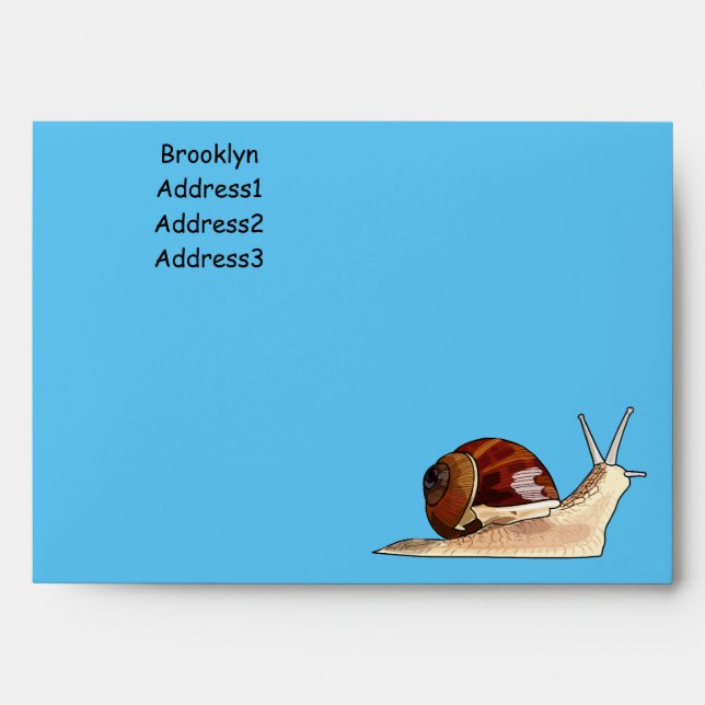 Snail cartoon illustration envelope (Front)