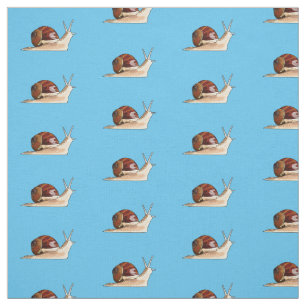 Snail cartoon illustration fabric